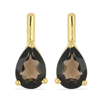 BUY STERLING SILVER GOLD PLATED NATURAL SKY BLUE TOPAZ GEMSTONE EARRINGS